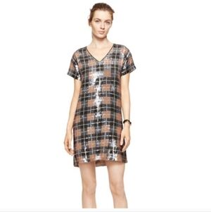 NWT Kate Spade Sequin Plaid Shift Dress Size 4